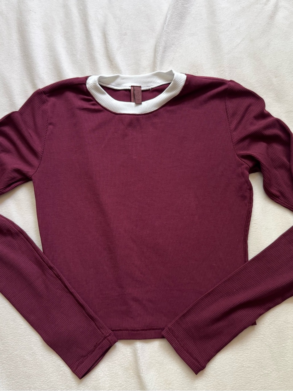 SKIMS Ringer long sleeve crop top